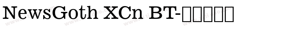 NewsGoth XCn BT字体转换